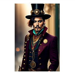 Свитшот хлопковый мужской Johnny Depp steampunk style, цвет: белый — фото 2