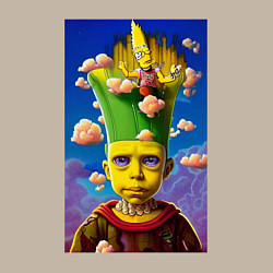 Свитшот хлопковый мужской Bart Simpson - neural network - fantasy - art, цвет: миндальный — фото 2