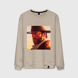 Свитшот хлопковый мужской Red Dead Redemption in Alex Ross Style, цвет: миндальный