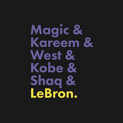 Свитшот хлопковый мужской Lakers players, цвет: черный — фото 2