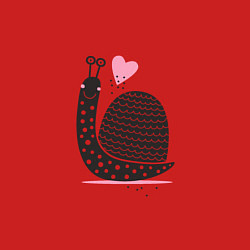 Свитшот хлопковый мужской Влюбленная Улитка, цвет: красный — фото 2