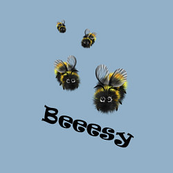 Свитшот хлопковый мужской Beeesy bees, цвет: мягкое небо — фото 2