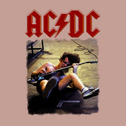 Свитшот хлопковый мужской AC DC Angus, цвет: пыльно-розовый — фото 2