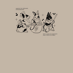 Свитшот хлопковый мужской Rabbits designers, цвет: миндальный — фото 2