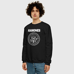 Свитшот хлопковый мужской Ramones Blitzkrieg Bop, цвет: черный — фото 2