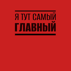 Свитшот хлопковый мужской Я тут самый главный жирная надпись, цвет: красный — фото 2