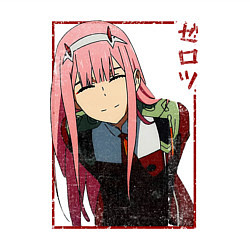 Свитшот хлопковый мужской Zero Two anime girl, цвет: белый — фото 2