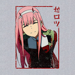 Свитшот хлопковый мужской Zero Two anime girl, цвет: меланж — фото 2
