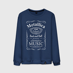 Свитшот хлопковый мужской Metallica в стиле Jack Daniels, цвет: тёмно-синий