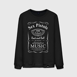 Свитшот хлопковый мужской Sex Pistols в стиле Jack Daniels, цвет: черный
