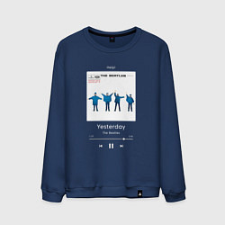 Свитшот хлопковый мужской The Beatles Yesterday плеер, цвет: тёмно-синий