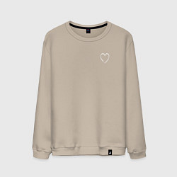 Свитшот хлопковый мужской Minimal love, цвет: миндальный