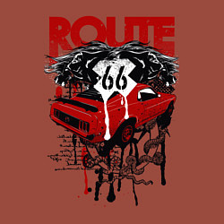 Свитшот хлопковый мужской Route 66 right turn, цвет: кирпичный — фото 2