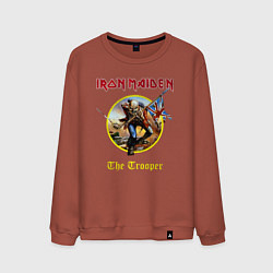 Свитшот хлопковый мужской The trooper Iron Maiden, цвет: кирпичный