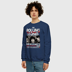 Свитшот хлопковый мужской The Rolling Stones rock, цвет: тёмно-синий — фото 2
