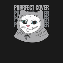 Свитшот хлопковый мужской Purrfect cover, цвет: черный — фото 2