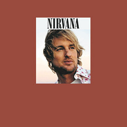 Свитшот хлопковый мужской Nirvana Оуэн Уилсон пародия, цвет: кирпичный — фото 2