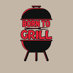 Свитшот хлопковый мужской Born to grill, цвет: миндальный — фото 2