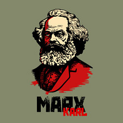 Свитшот хлопковый мужской Karl Marx - 3 цвета, цвет: авокадо — фото 2