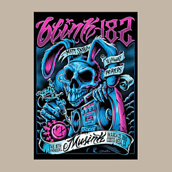 Свитшот хлопковый мужской Blink 182 рок группа, цвет: миндальный — фото 2