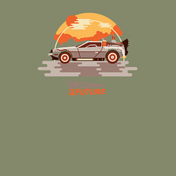 Свитшот хлопковый мужской Back to the future, цвет: авокадо — фото 2