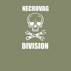 Свитшот хлопковый мужской Necrovag white division, цвет: авокадо — фото 2