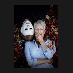 Свитшот хлопковый мужской Хеллоуин Майкл и Лори, цвет: черный — фото 2