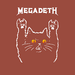 Свитшот хлопковый мужской Megadeth rock cat, цвет: кирпичный — фото 2