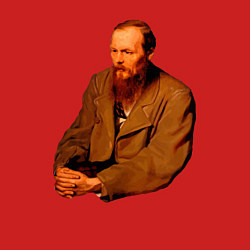 Свитшот хлопковый мужской Ф Достоевский, цвет: красный — фото 2