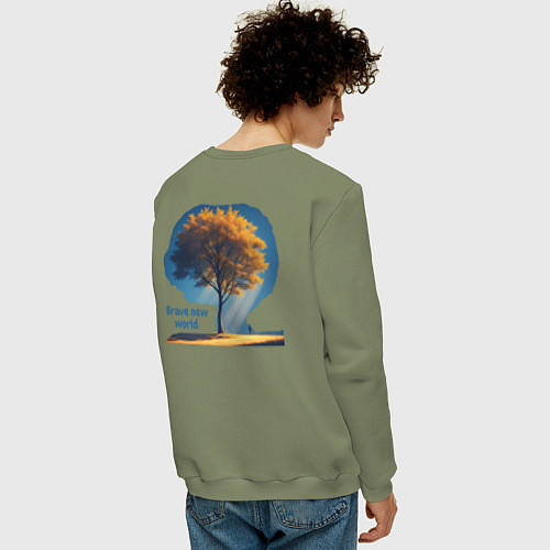 Мужской свитшот Дивный новый мир / Авокадо – фото 4