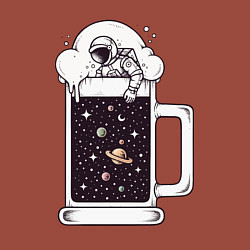 Свитшот хлопковый мужской Space beer, цвет: кирпичный — фото 2