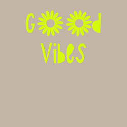 Свитшот хлопковый мужской Flowers - Good vibes, цвет: миндальный — фото 2