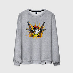 Свитшот хлопковый мужской Взрывной цыпленок, цвет: меланж