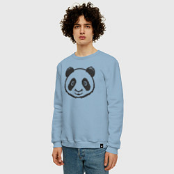 Свитшот хлопковый мужской Панда аниме, цвет: мягкое небо — фото 2