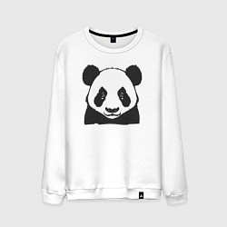 Свитшот хлопковый мужской Панда китайский медведь, цвет: белый
