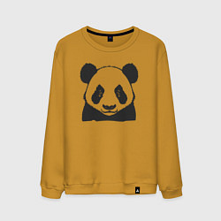 Свитшот хлопковый мужской Панда китайский медведь, цвет: горчичный