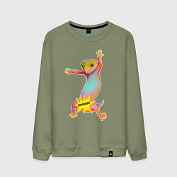 Мужской свитшот Веселая ящерица цензура