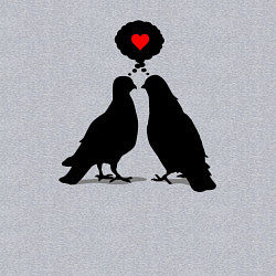 Свитшот хлопковый мужской Birds love, цвет: меланж — фото 2