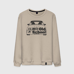 Свитшот хлопковый мужской BMW old school, цвет: миндальный