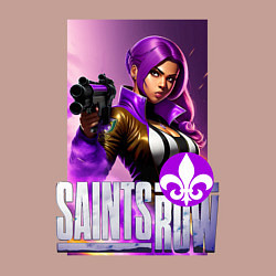 Свитшот хлопковый мужской Saints Row - shooter - fantasy character, цвет: пыльно-розовый — фото 2