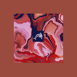 Свитшот хлопковый мужской Жидкий мрамор и пиксель арт, цвет: кирпичный — фото 2