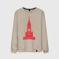 Свитшот хлопковый мужской Kremlin Moscow, цвет: миндальный