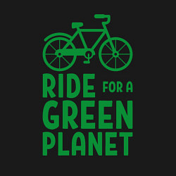 Свитшот хлопковый мужской Ride for a green planet, цвет: черный — фото 2