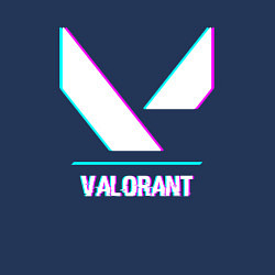 Свитшот хлопковый мужской Valorant в стиле glitch и баги графики, цвет: тёмно-синий — фото 2