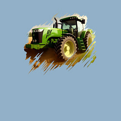 Свитшот хлопковый мужской Farming Simulator - brushstroke, цвет: мягкое небо — фото 2