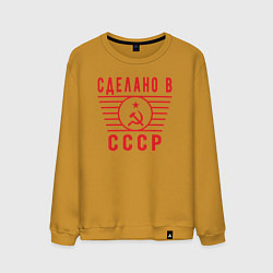 Свитшот хлопковый мужской В СССР, цвет: горчичный