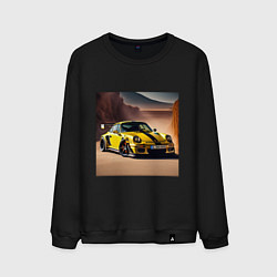 Свитшот хлопковый мужской Porsche 911, цвет: черный