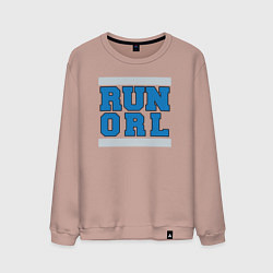 Свитшот хлопковый мужской Run Orlando Magic, цвет: пыльно-розовый