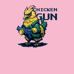 Свитшот хлопковый мужской Chicken Gun рэмбо, цвет: светло-розовый — фото 2