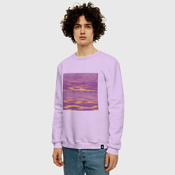 Свитшот хлопковый мужской Сиреневое море, цвет: лаванда — фото 2